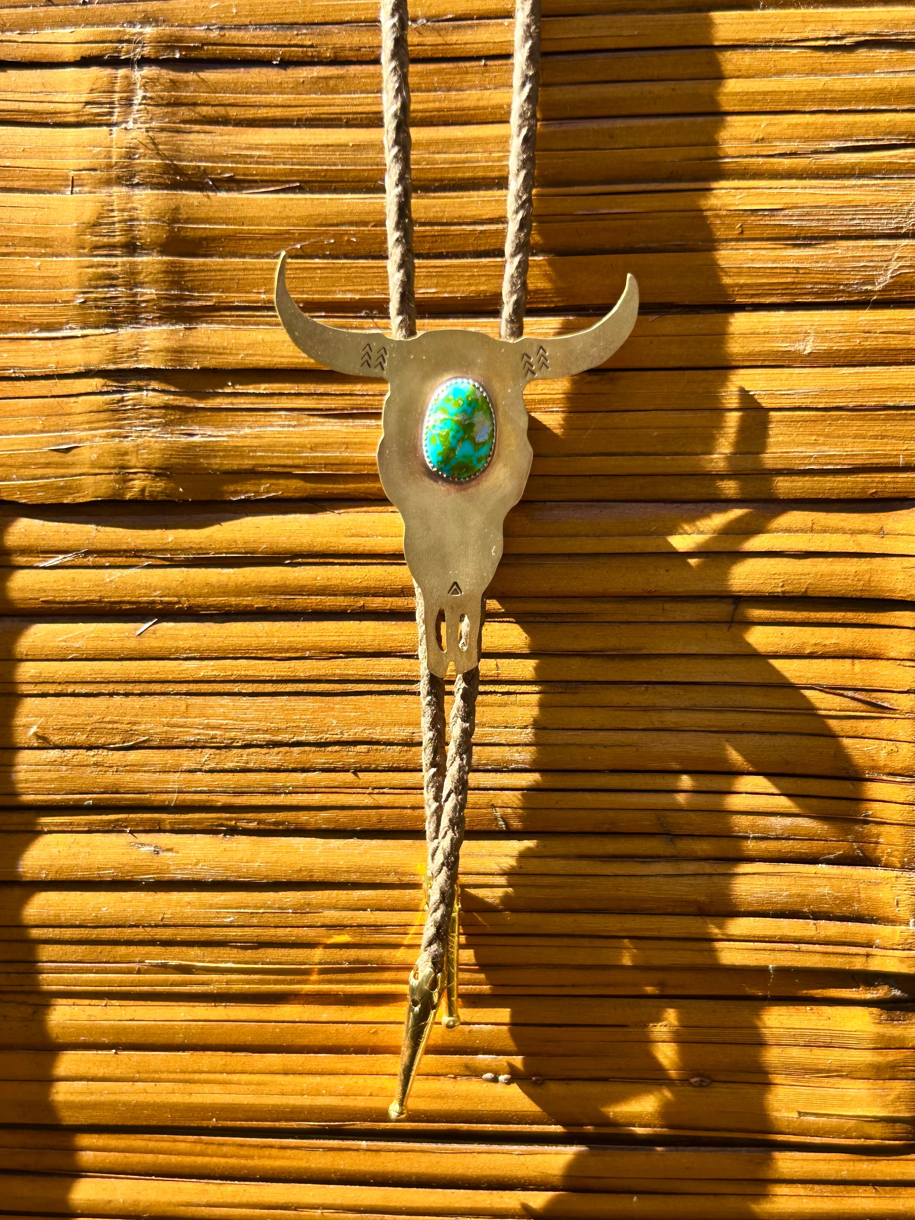 One of a Kind Sonoran Gold Turquoise Bolo Tie #113
